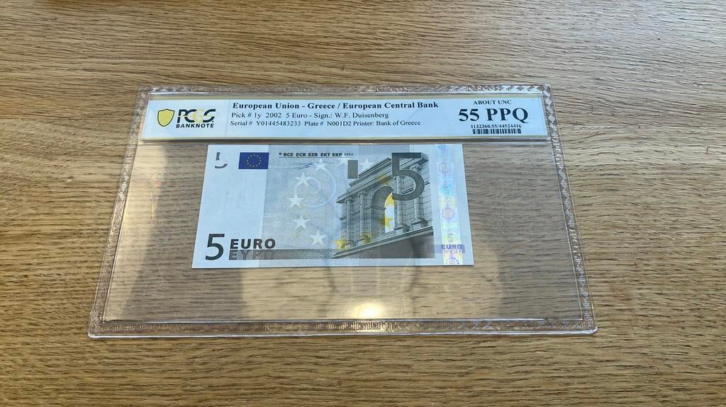 €5,- Duisenberg - Griekenland - aUNC, Ophalen of Verzenden, Griekenland, 100 euro