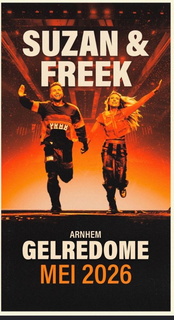 Suzan en Freek concert kaartjes Gelredome 31 mei 2026, Tickets en Kaartjes, Concerten | Nederlandstalig, Drie personen of meer