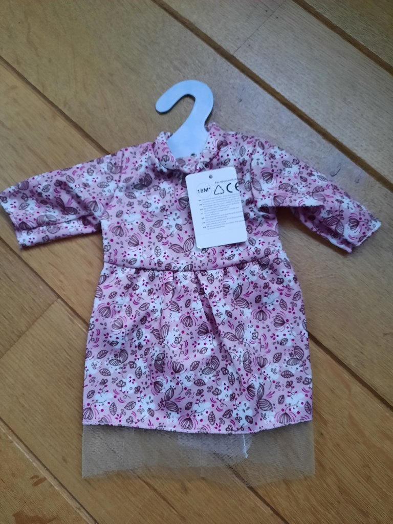 Poppenkleding - jurkje - jurk - roze - nieuw-, Kinderen en Baby's, Ophalen of Verzenden, Nieuw