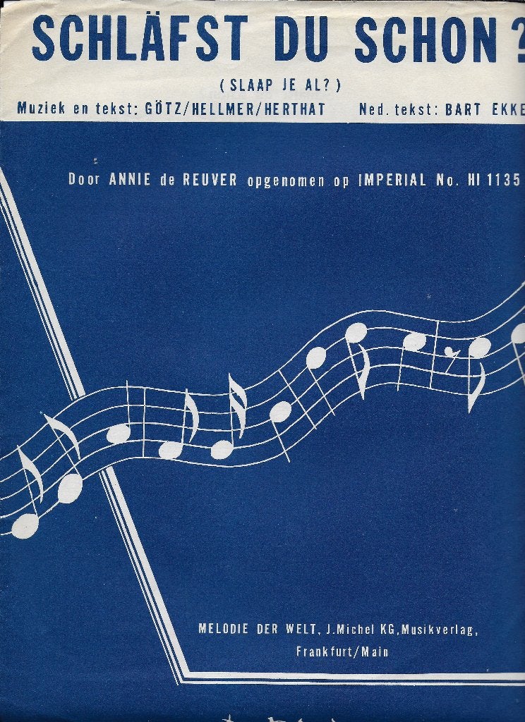 Mu111 bladmuziek schlafst du schon Annie Reuver, Ophalen of Verzenden, Gebruikt, Artiest of Componist, Klassiek