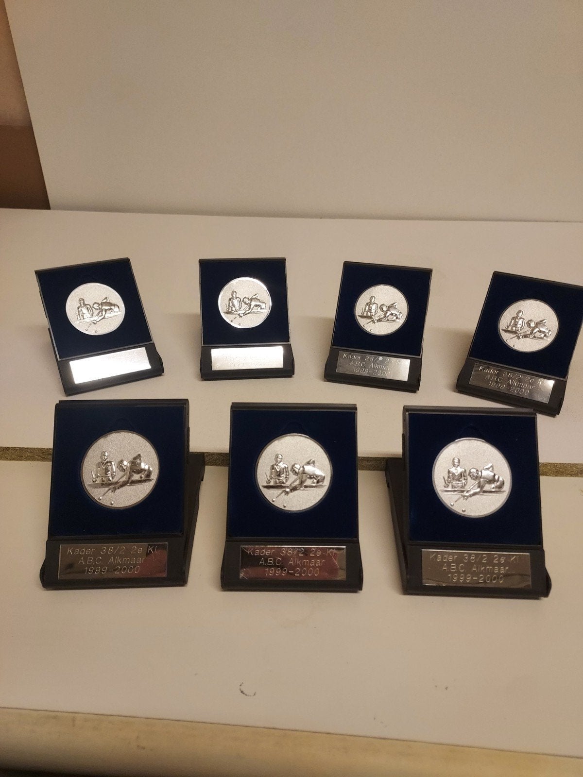 7 medailles biljarten., Sport en Fitness, Ophalen of Verzenden, Zo goed als nieuw, Overige typen