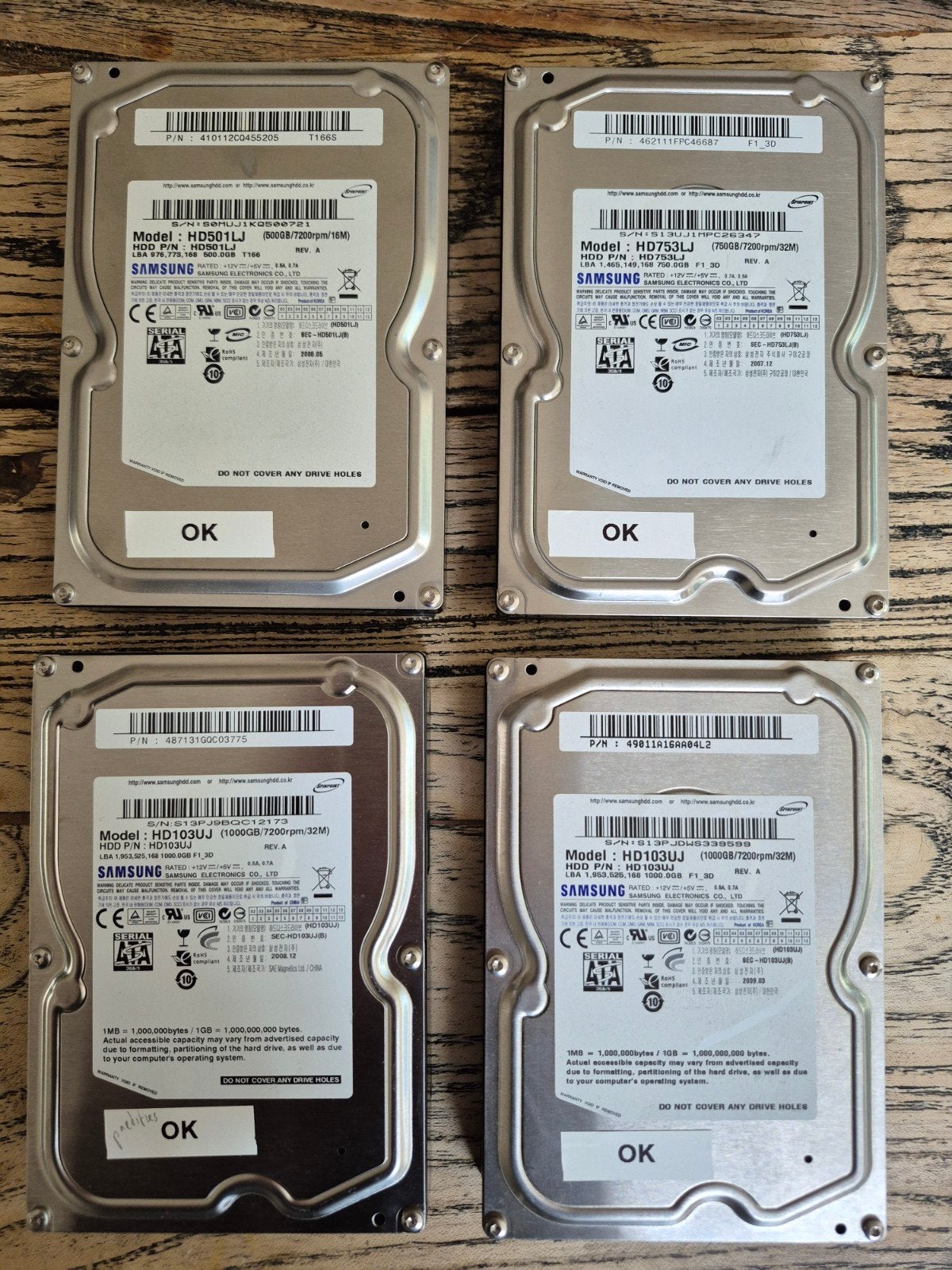 Samsung HDD Harde Schijven - Diverse Capaciteiten, Computers en Software, Harde schijven, Intern, Gebruikt, Server, Ophalen of Verzenden