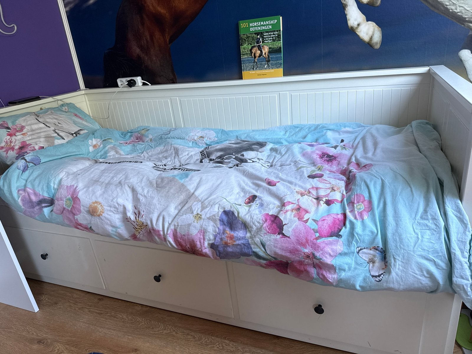 IKEA Hemnes bedbank met lattenbodem (excl. matras), Ophalen, Gebruikt, 90 cm, Eenpersoons