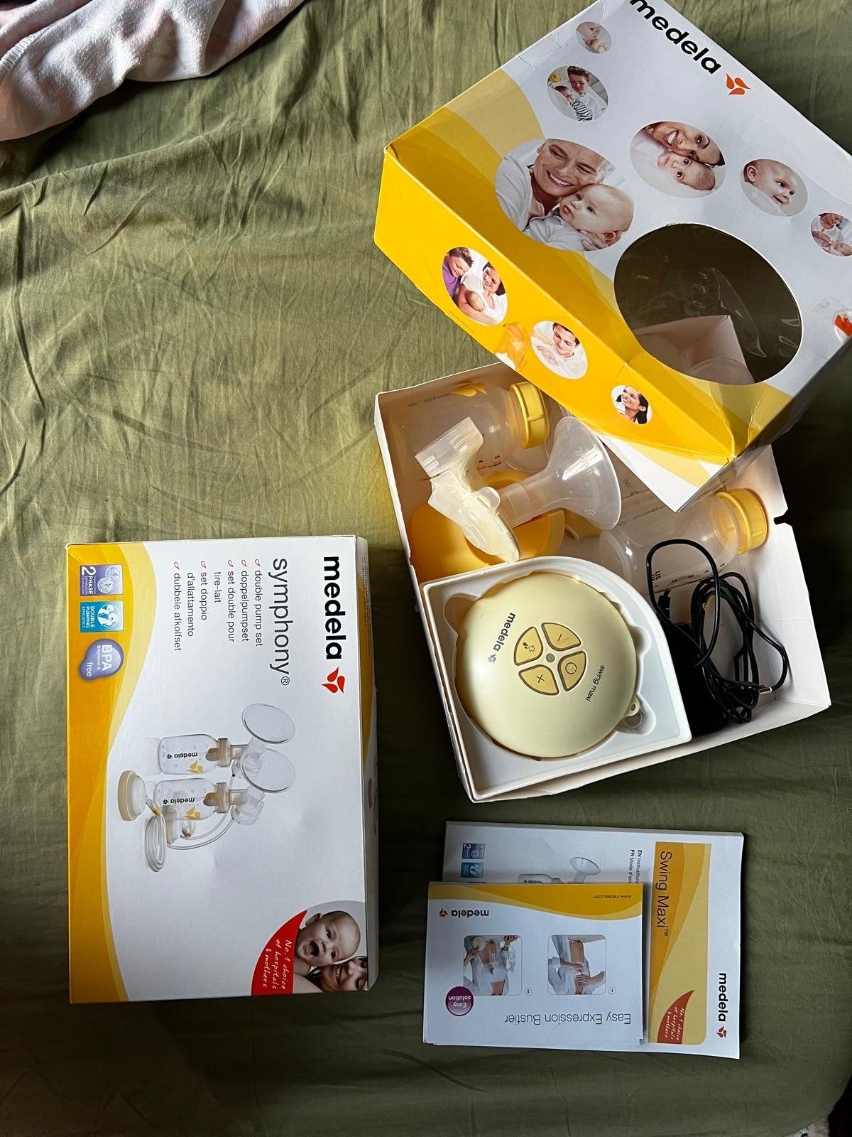 Medela Swing Maxi en Symphony borstkolf set breastpump, Ophalen of Verzenden, Zo goed als nieuw