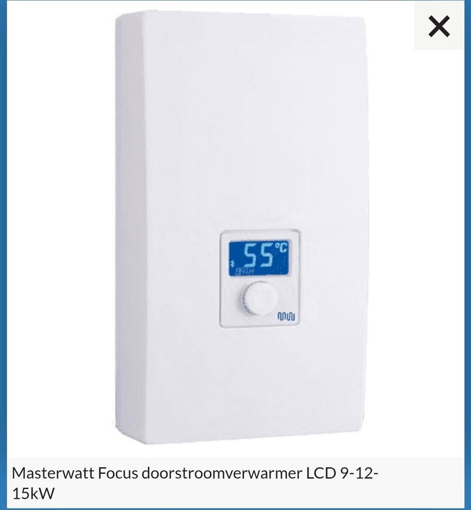 Masterwatt Kospel Focus LCD Elektronische verwarmer, Doe-het-zelf en Verbouw, Geisers en Boilers, Minder dan 3 jaar oud, Minder dan 20 liter
