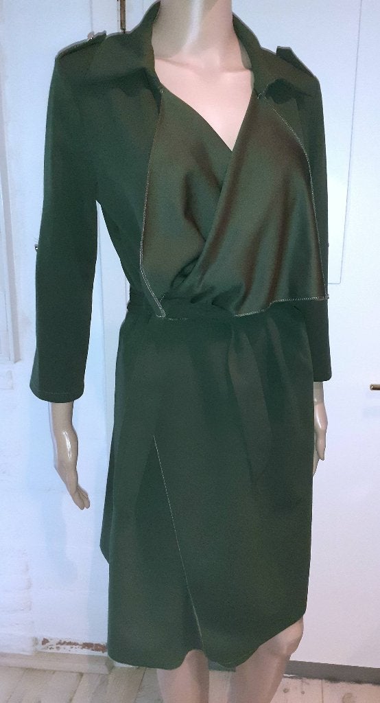 Blazer vest lang military khaki groen S of 36 Zara, Nieuw, Ophalen of Verzenden, Jasje, Maat 36 (S)