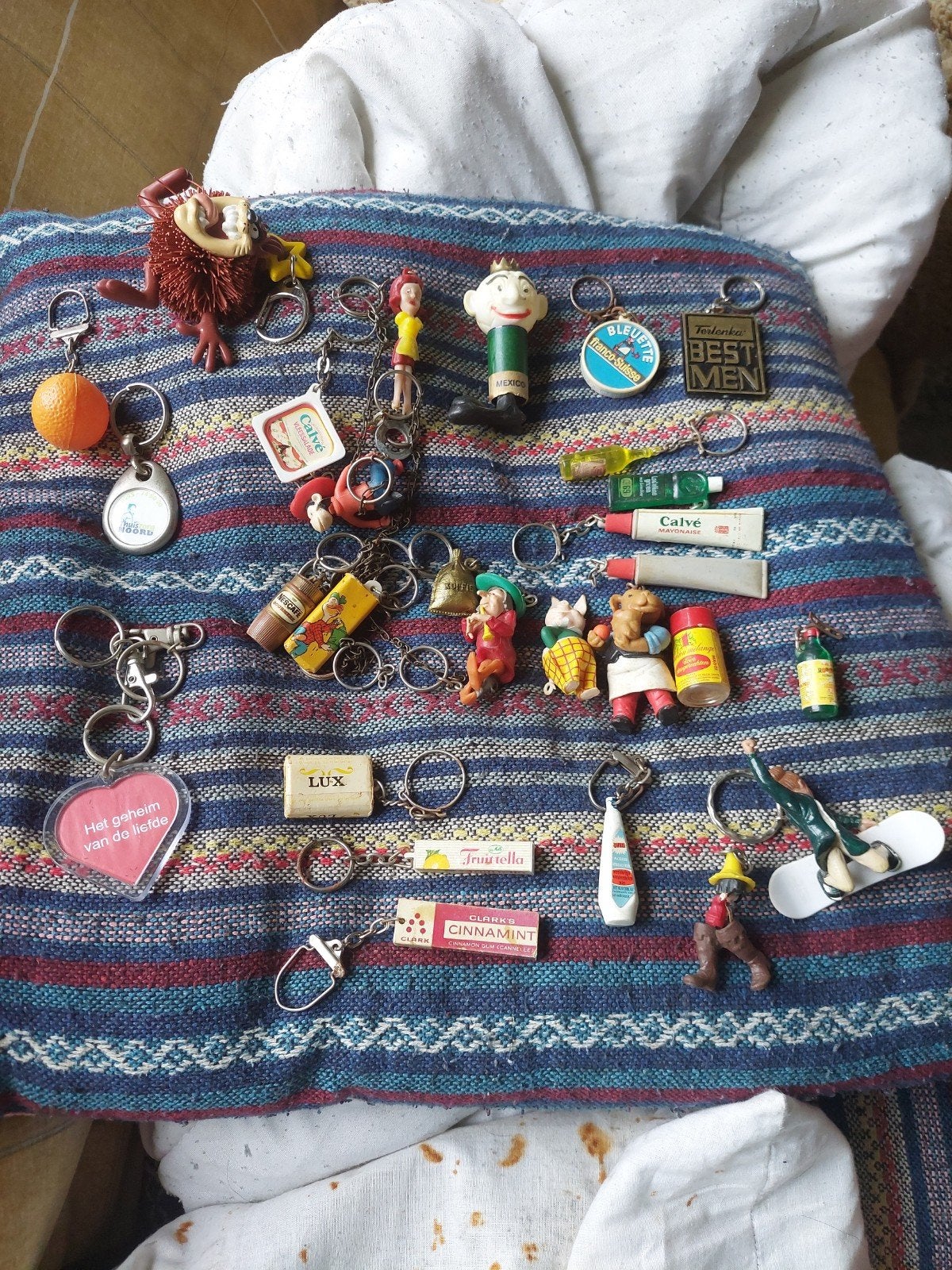 Grote verzameling vintage sleutelhangers (ca. 70 stuks), Ophalen of Verzenden, Gebruikt, Knuffel of Figuurtje
