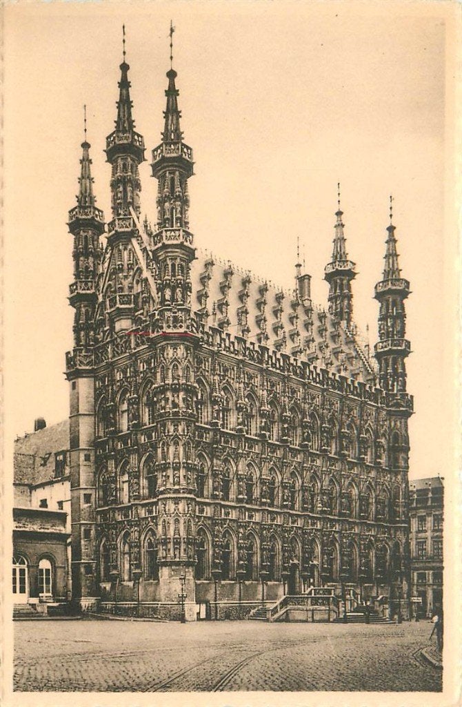 701-457-015 Leuven Stadhuis, Verzamelen, Verzenden, Voor 1920, Overig Europa