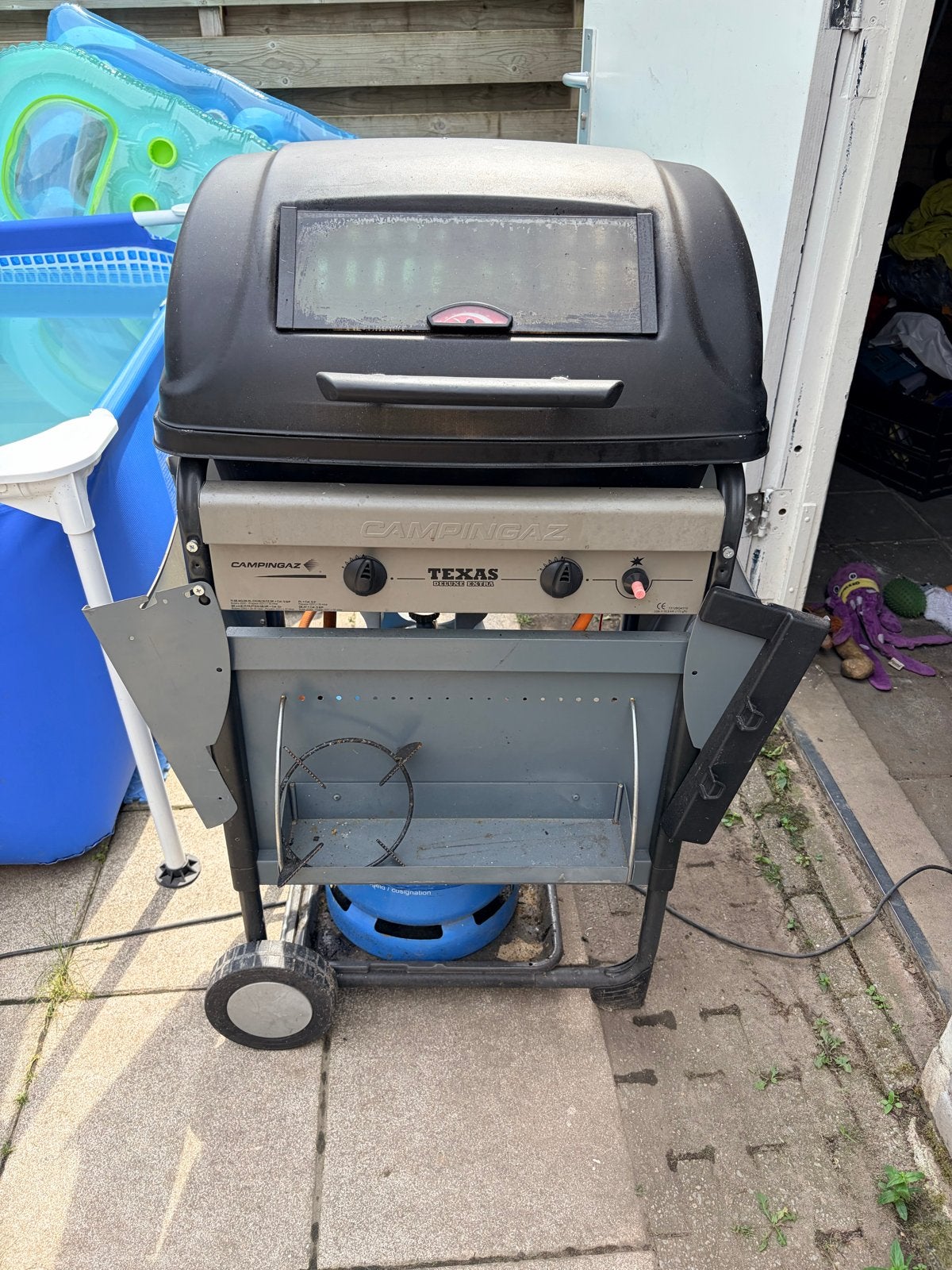 Campingaz Texas Deluxe Extra gasbarbecue met zijbrander, Ophalen, Gebruikt