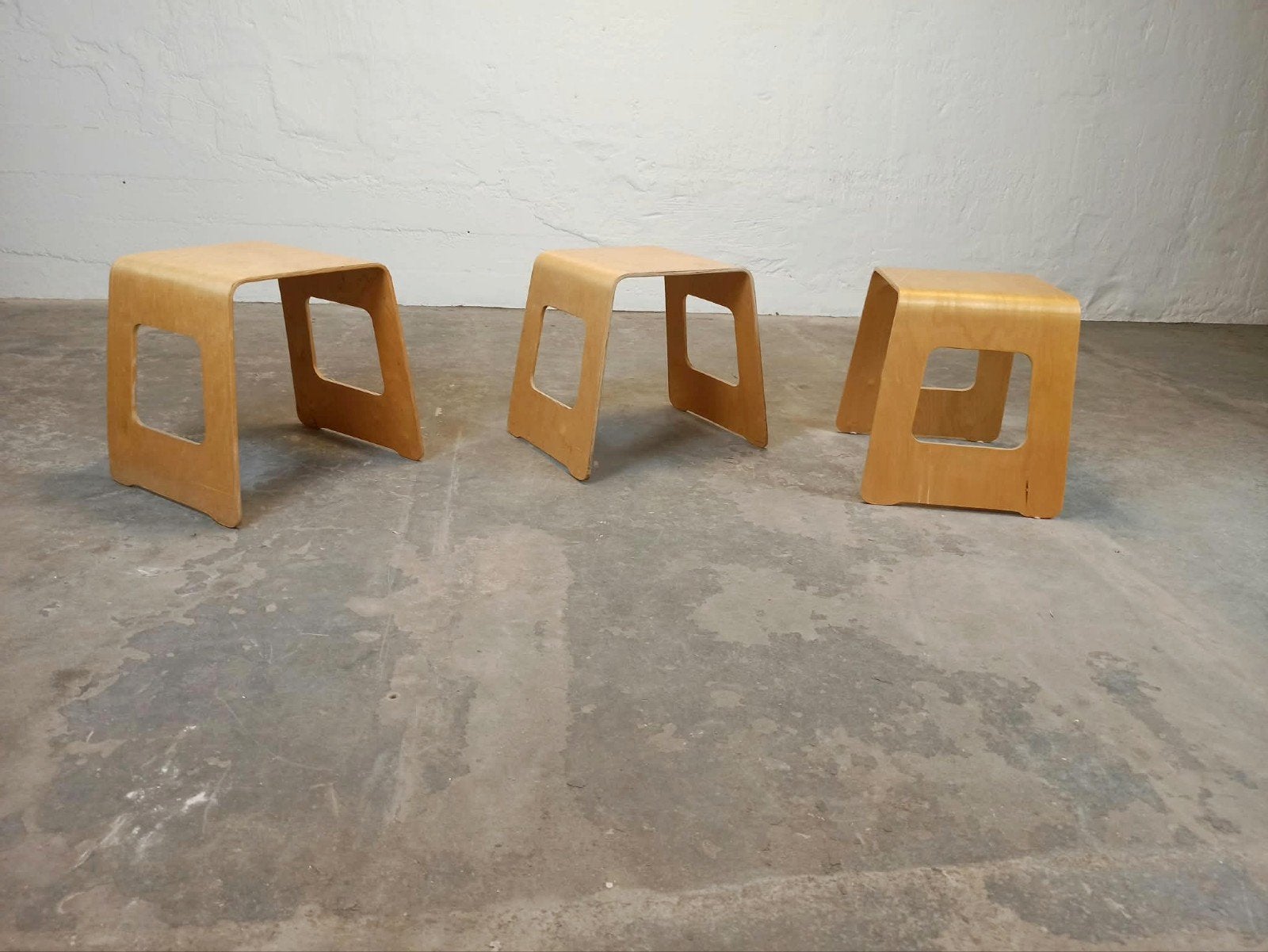 set van 3 Benjamin bentwood krukjes, IKEA, Ophalen, Tweedehands, Tweedehands, Hout