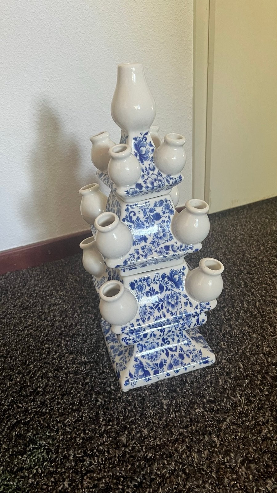 Heinen Delfts Blauw Tulpenvaas 3delig) Stapelgekte, Antiek en Kunst, Antiek | Vazen, Ophalen of Verzenden
