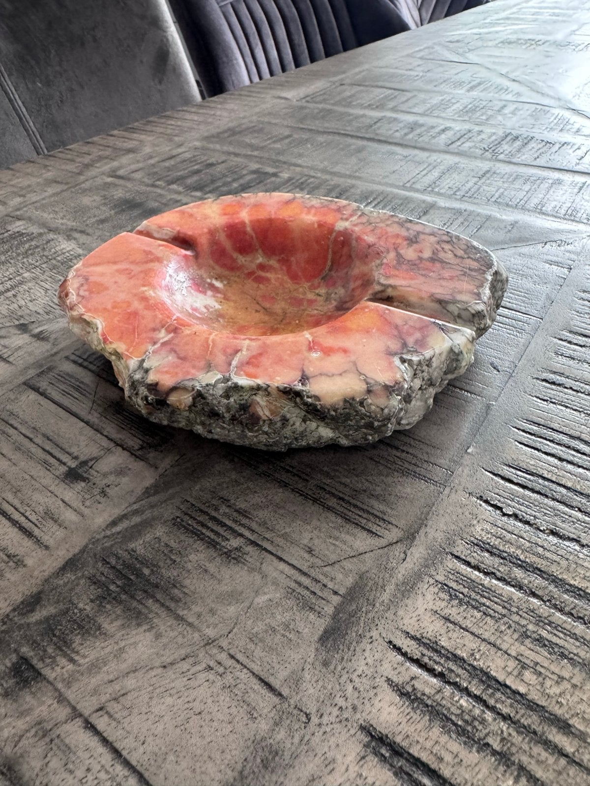 Unieke Natuursteen Asbak - Handgemaakt, Ophalen of Verzenden, Gebruikt, Meerkleurig, Steen/keramiek
