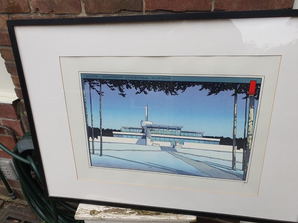 Zonnestraal zeefdruk veerkamp, Antiek en Kunst, Kunst | Litho's en Zeefdrukken, Ophalen