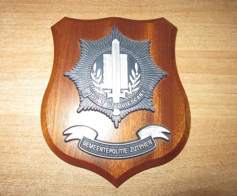 Wapenschild Gemeentepolitie Zutphen, Verzamelen, Verzenden, Overige soorten, Nederland, Overige typen