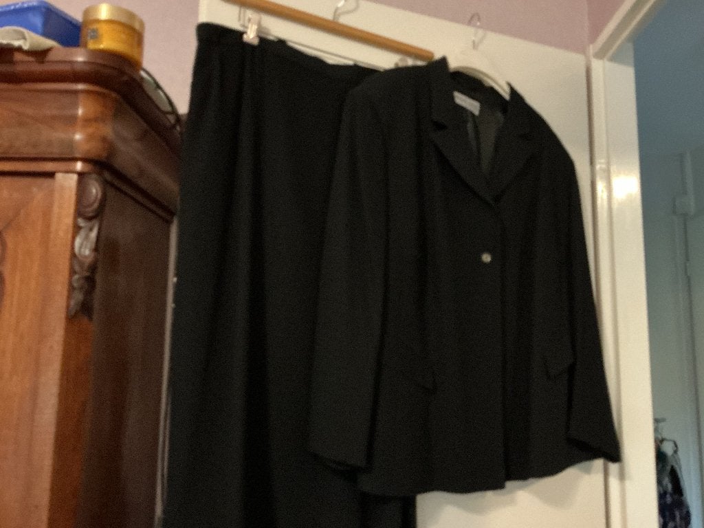 Mantel pak ZWART, Kleding | Dames, Rok, Zwart, Ophalen of Verzenden, Zo goed als nieuw