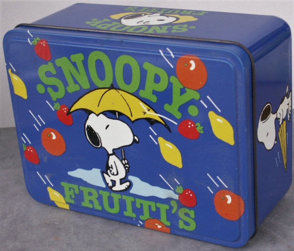 Vintage blikje "Snoopy Fruiti's" van Melle, Ophalen of Verzenden, Zo goed als nieuw, Overige