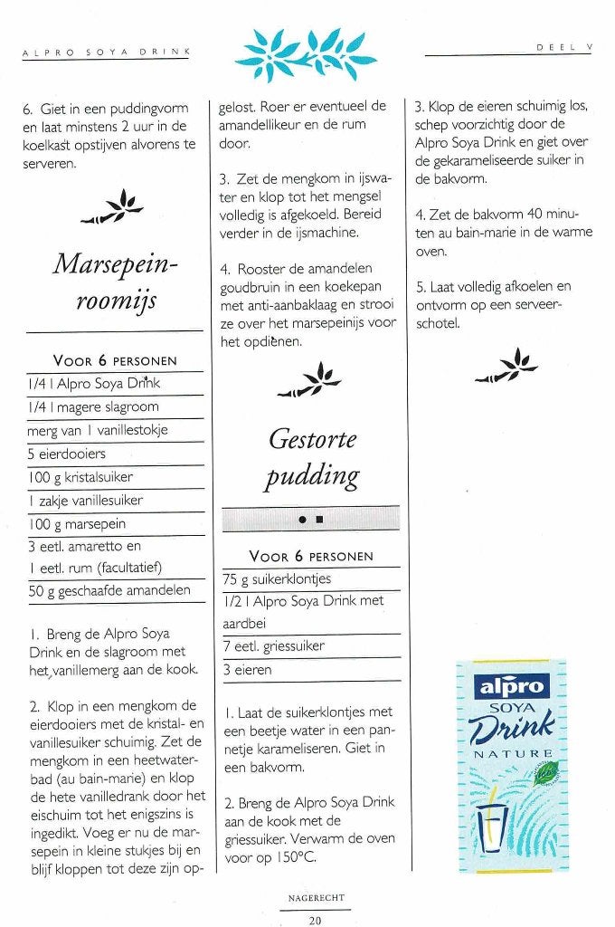 ALPRO Soya Drink Gestorte Pudding voor 6 personen, Verzamelen, Verzenden, Zo goed als nieuw, Overige typen