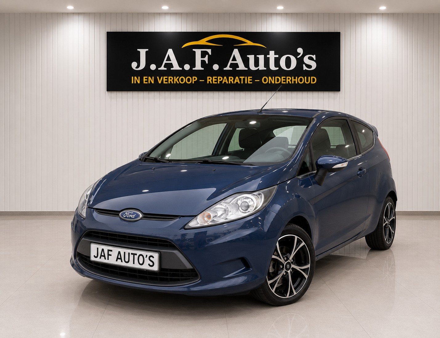 Ford Fiësta 16V Automaat Airco Cruise LMV Nw APK!, Auto's, 15 km/l, 40 €/maand, 4 cilinders, Blauw