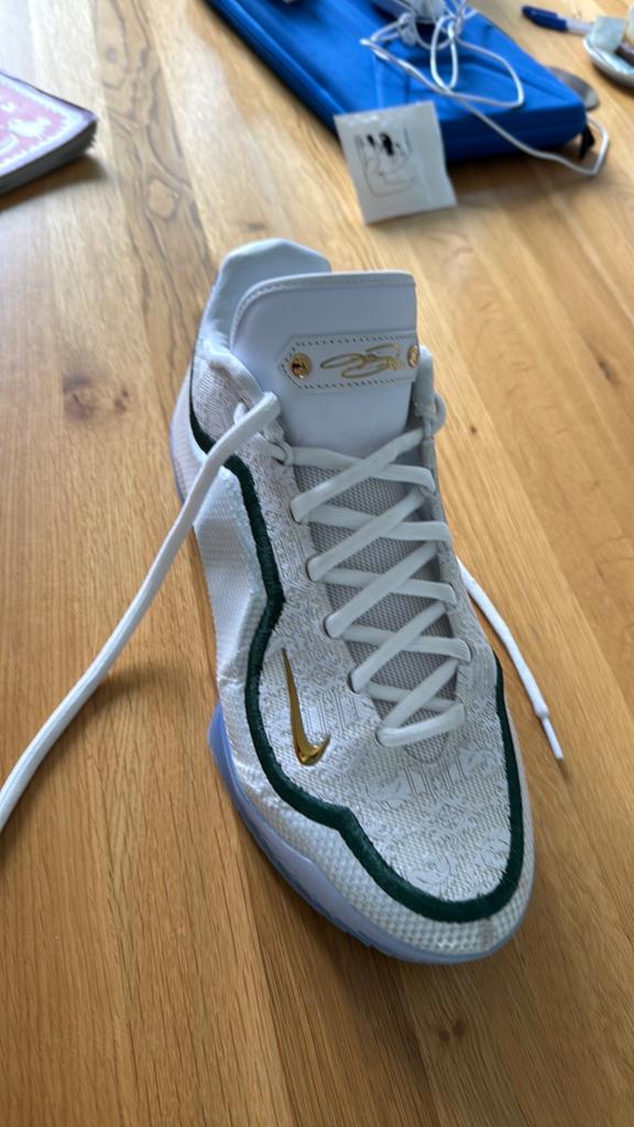 Nike lebron 23 chosen 1  wit/groen - Zo goed als nieuw, Kleding | Heren, Schoenen, Ophalen of Verzenden, Zo goed als nieuw, Wit