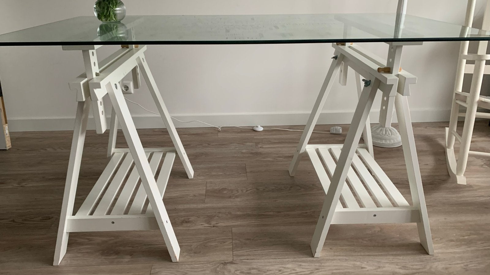 Ikea glazen tafel, Ophalen, Gebruikt, 100 tot 150 cm, 50 tot 100 cm