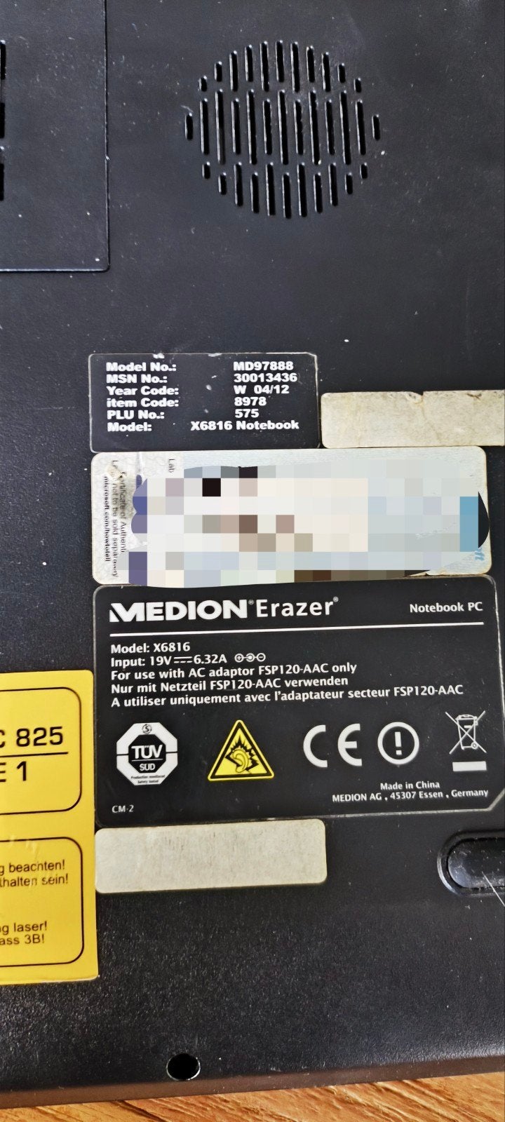 Medion Erazer X6816 Gaming Laptop, Ophalen, Gebruikt, Met videokaart, I7