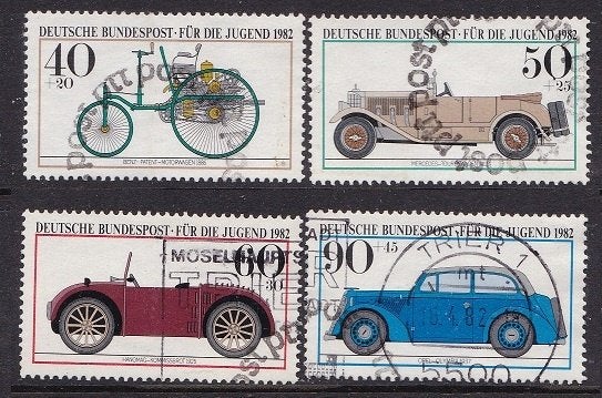 1873 - West Duitsland michel 1123/1126 gestempeld , voor de, Postzegels en Munten, Verzenden, BRD, Gestempeld