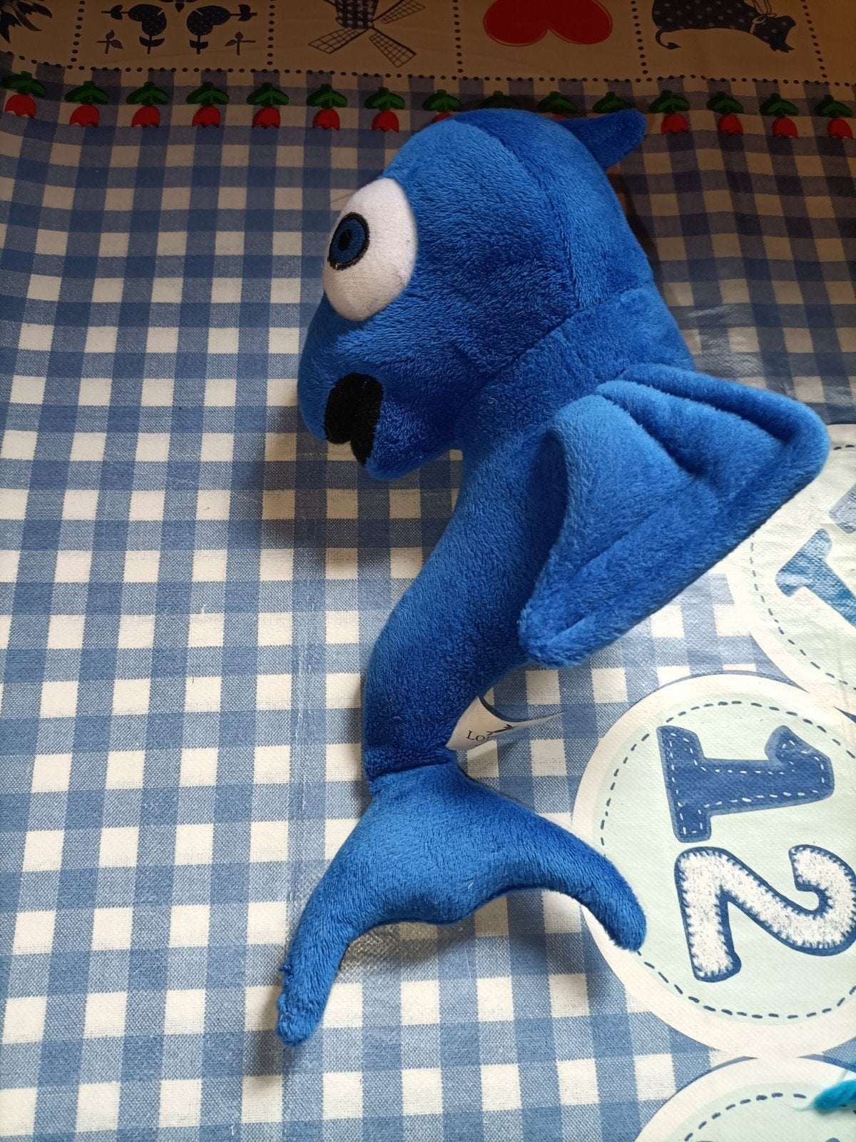 Lopesan blauwe vis Panchi knuffel 27 cm groot, Ophalen of Verzenden, Zo goed als nieuw, Overige typen