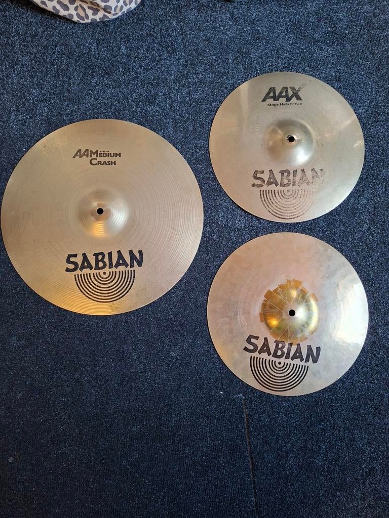 Sabian AA/AAX Bekkenset: 16" Crash & 13" Stage Hats, Ophalen of Verzenden, Zo goed als nieuw, Overige merken