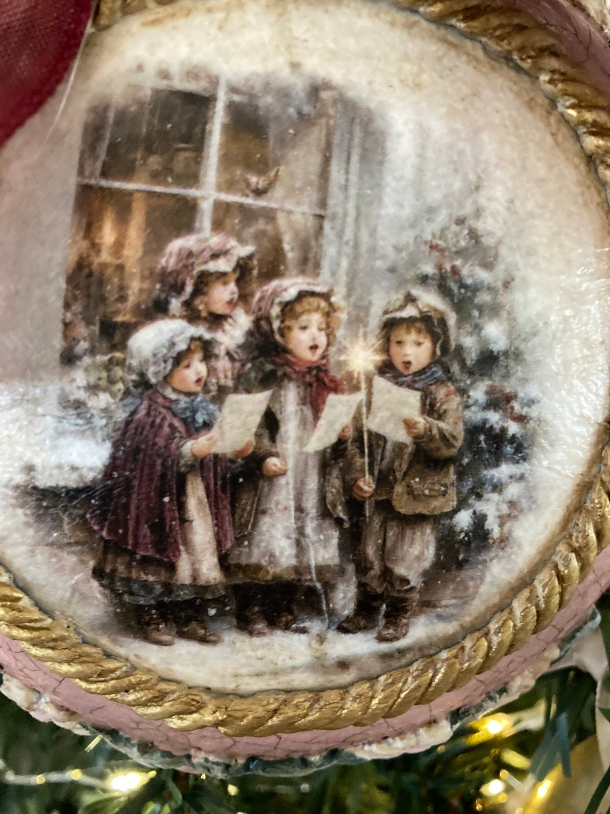 Kerstset unieke handgemaakt shabby chic vintage style, Diversen, Ophalen of Verzenden, Nieuw