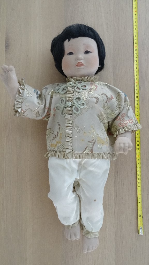 Chinese porseleinen pop groot, Ophalen of Verzenden, Gebruikt, Pop