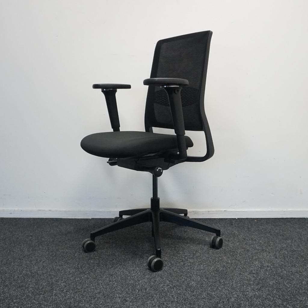Gispen Zinn Bureaustoelen | NPR | Zwart/Zwart | Nieuwe Stof, Gebruikt, ., Zwart, Ophalen of Verzenden