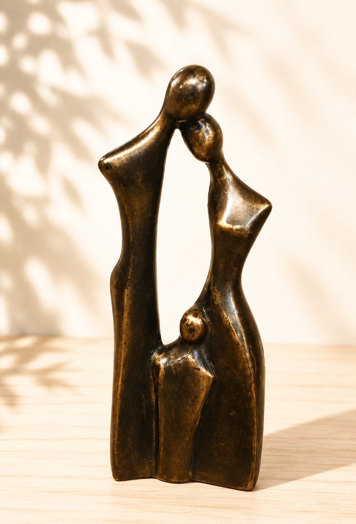 bronzen beeld / Familie met 1 ,2 EN 3 KINDEREN, Ophalen of Verzenden, Brons, Beeld