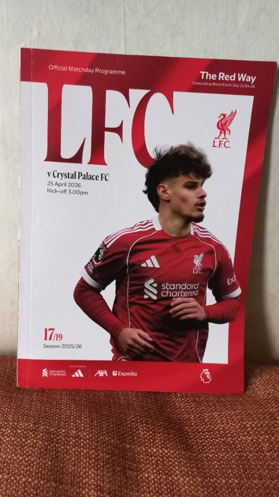 Liverpool- Crystal Palace matchday programme, Verzamelen, Ophalen of Verzenden, Zo goed als nieuw, Buitenlandse clubs, Overige typen
