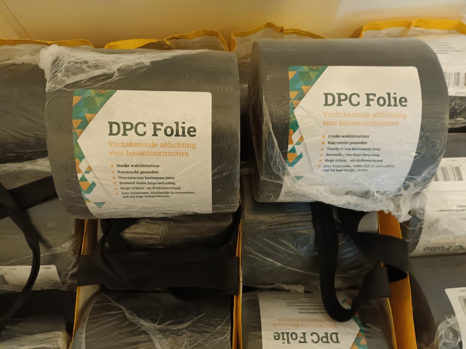 Te koop DPC folie 150mm x 50 mtr 38 rollen, Overige materialen, Nieuw, 15 m² of meer, Ophalen