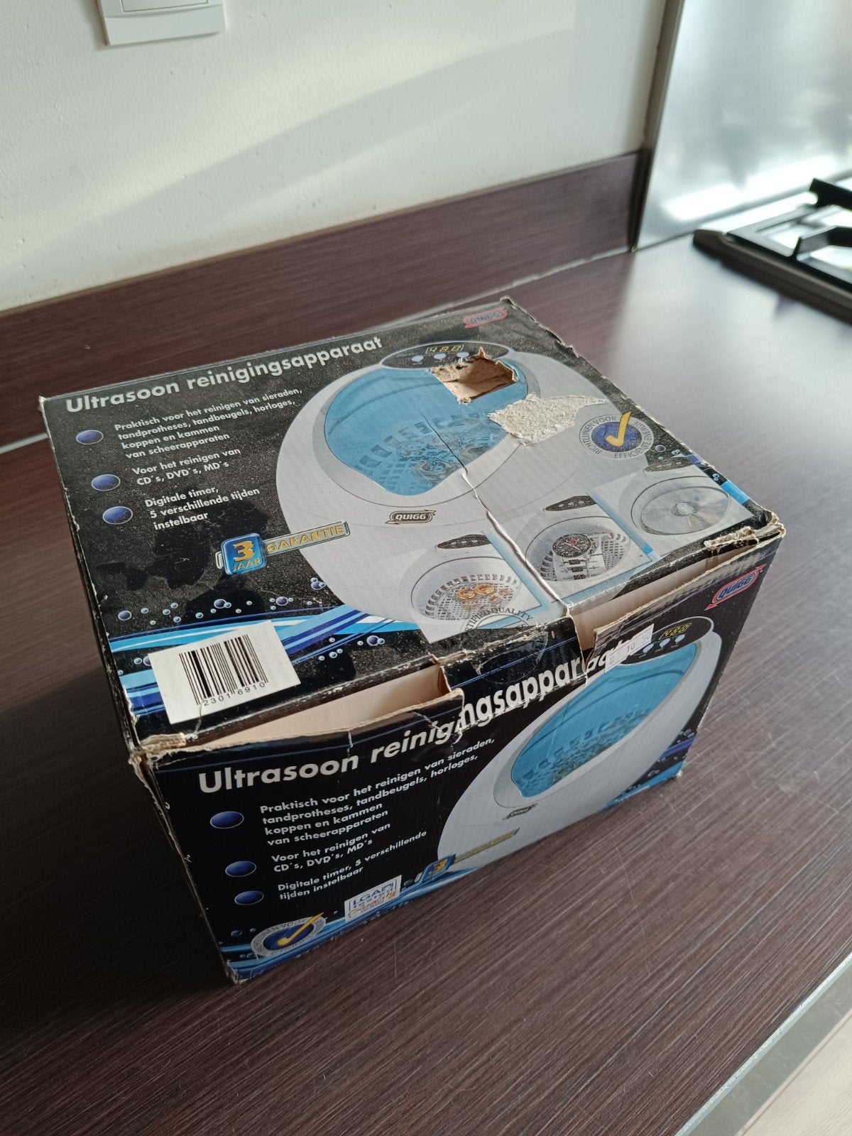 Quigg Ultrasoon Reinigingsapparaat SR 640.11 -  in doos, Ophalen of Verzenden, Gebruikt