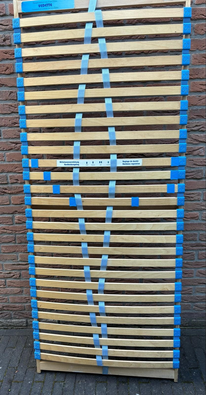 Lattenbodem 80x200 cm - Vedette  met Hardheidsregeling, Ophalen, Gebruikt, Eenpersoons, 80 cm