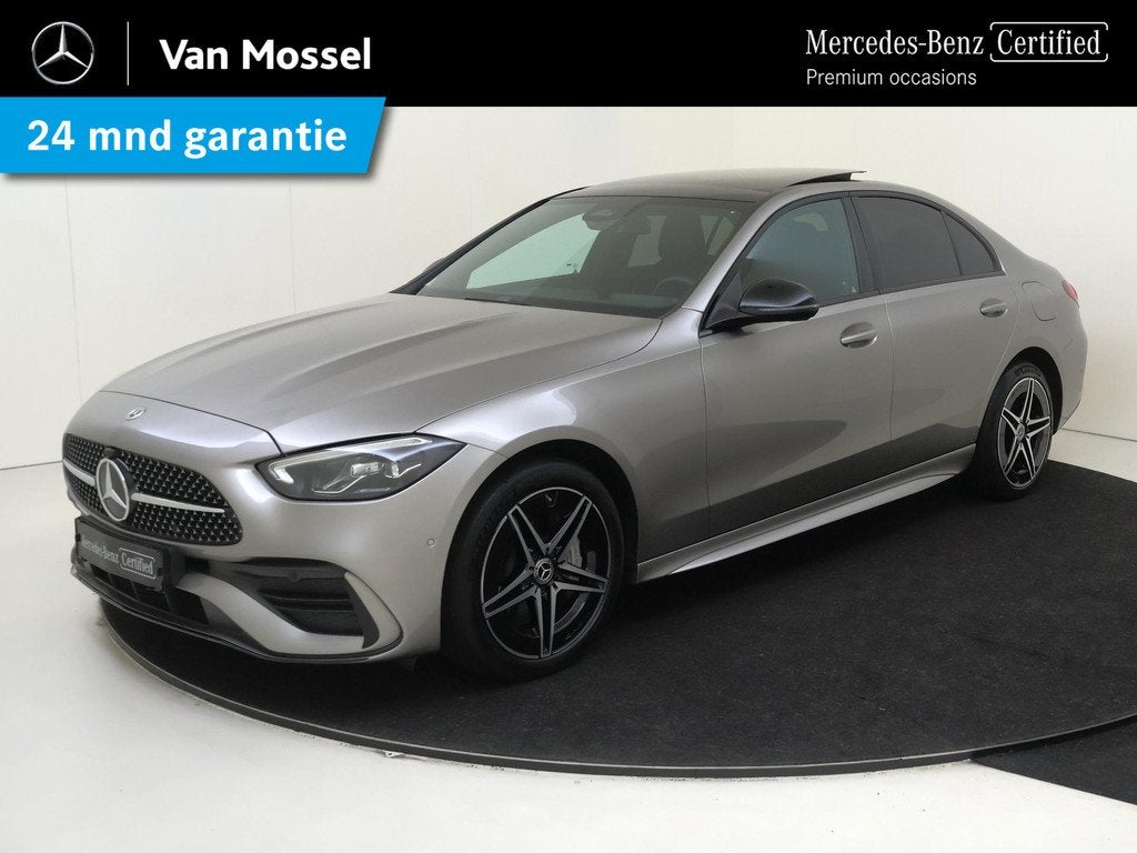 Mercedes-Benz C-klasse 300 e AMG Line /Panoramadak /Nightpak, Auto's, Automaat, Achterwielaandrijving, 4 cilinders, Bedrijf