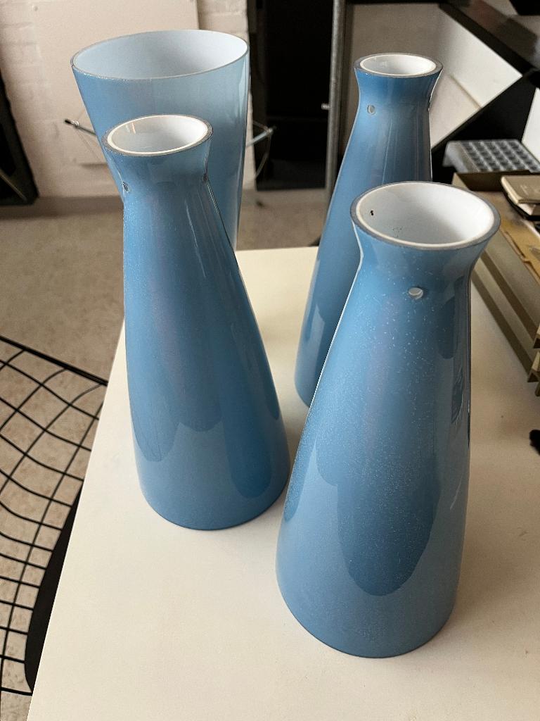 glazen lampenkappen jaren '50/60, Ophalen, Modern klassiek, Minder dan 50 cm, Glas