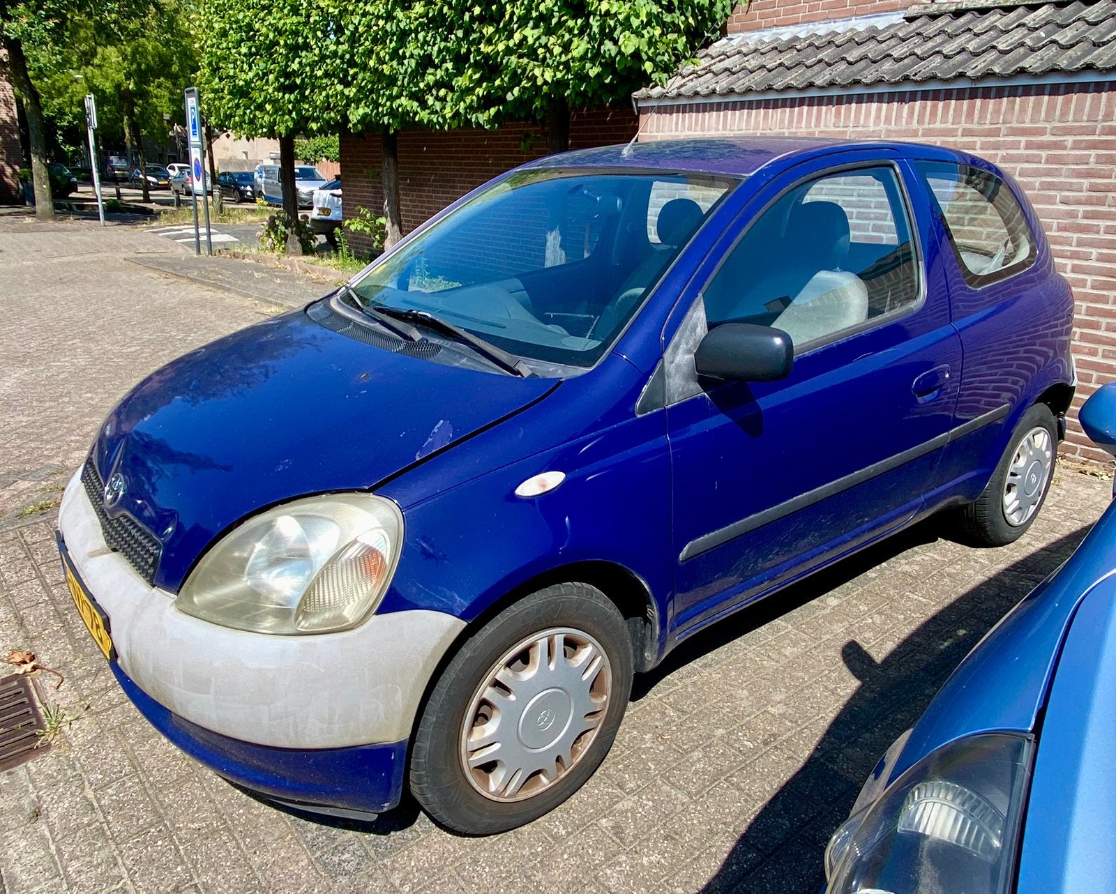 Zeer betrouwbare blauwe Toyota Yaris 1.0 16V Vvti 3DR 1999, Voorwielaandrijving, Stof, 4 cilinders, 68 pk