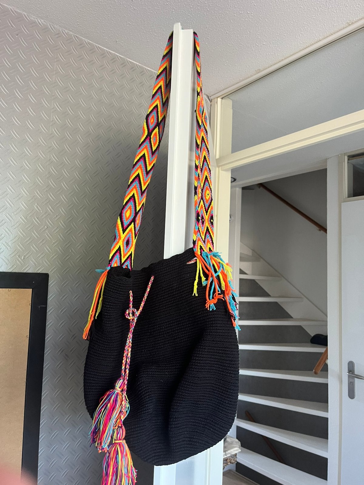 Wayuu mochila tas, Ophalen of Verzenden, Gebruikt, Zwart, Overige merken