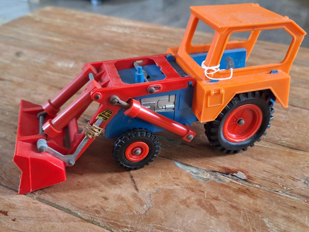 Tri-ang JCB Graafmachine Jaren '60 - Vintage Speelgoed, Ophalen of Verzenden, Gebruikt