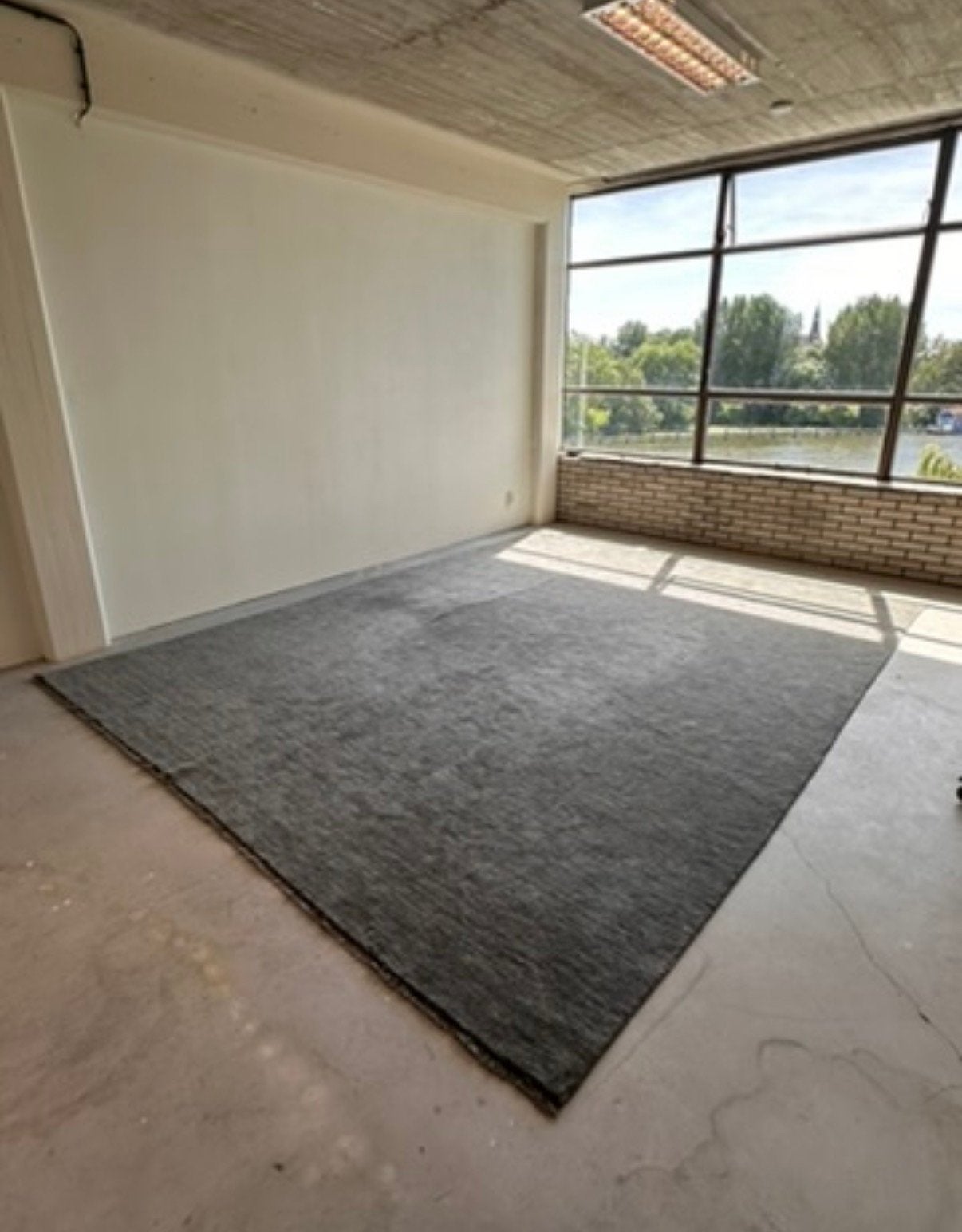 Rugvista handloom vloerkleed donkergrijs 300x400, 200 cm of meer, Ophalen of Verzenden, Zo goed als nieuw, 200 cm of meer