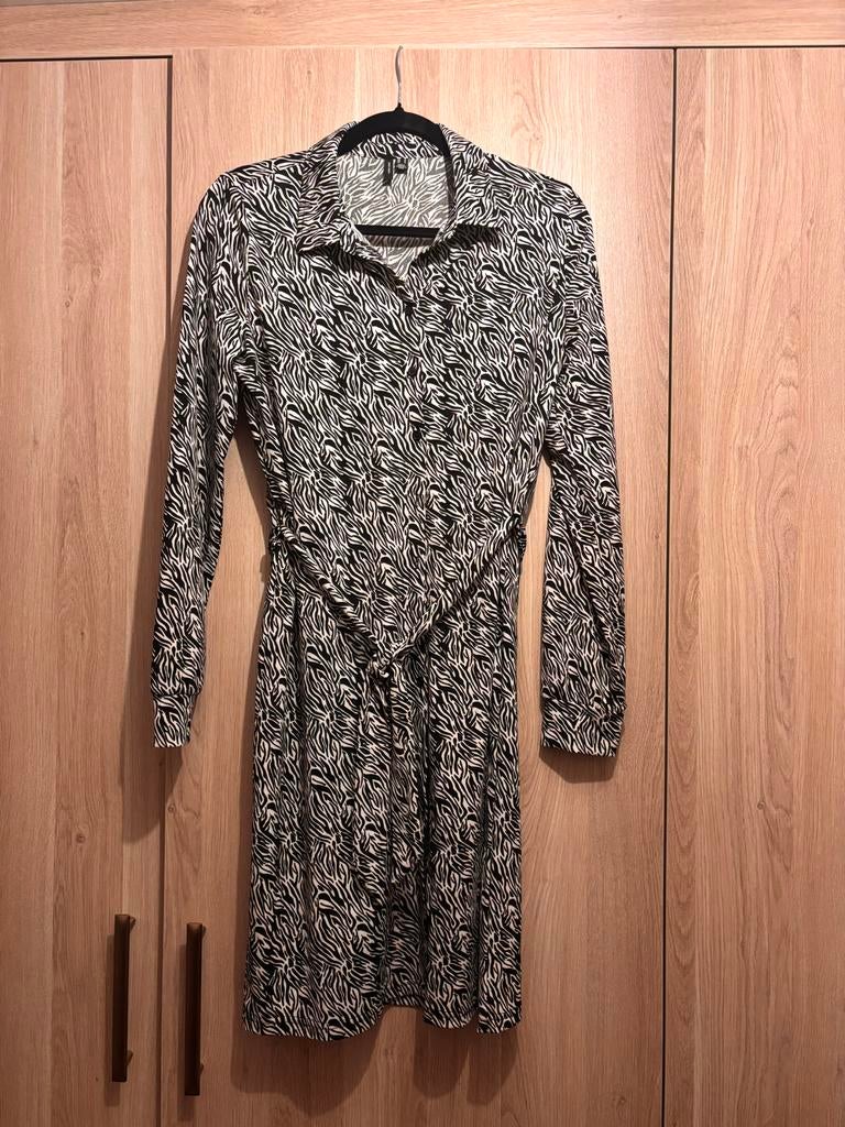 Vero Moda Jurk met Zebraprint, Maat 38/40 (M), Zwart, Ophalen of Verzenden, Zo goed als nieuw