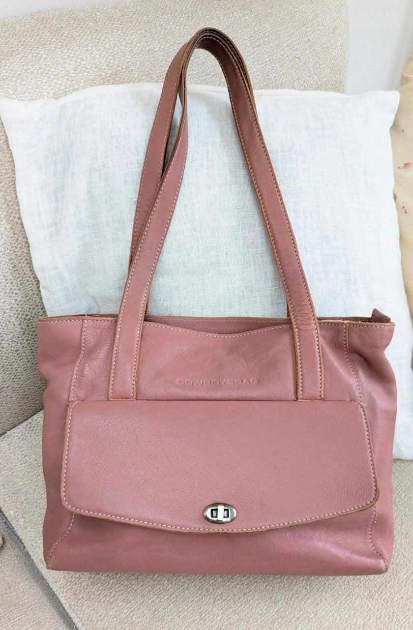 Cowboysbag schoudertas oudroze, Ophalen of Verzenden, Gebruikt, Roze, Schoudertasje