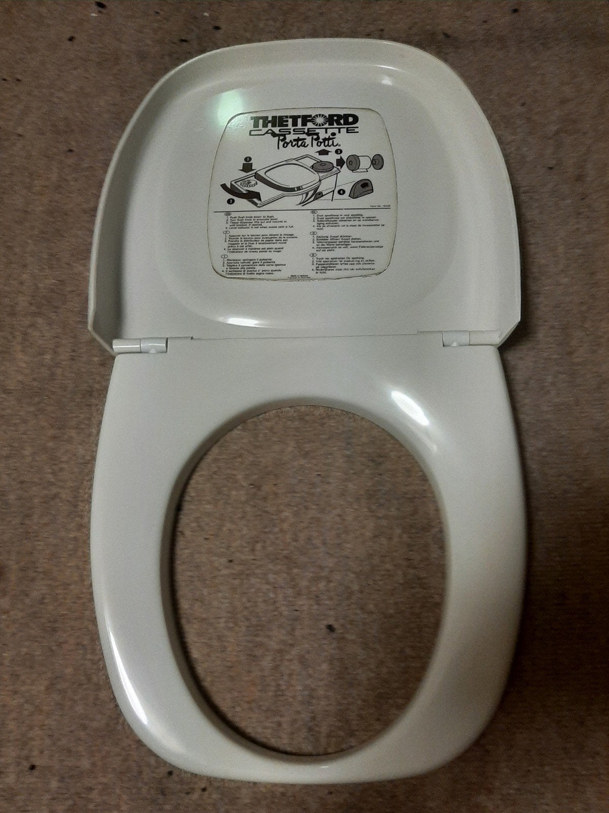 Thetfort toiletzitting voor C2 cassettetoilet., Caravans en Kamperen, Ophalen of Verzenden, Gebruikt