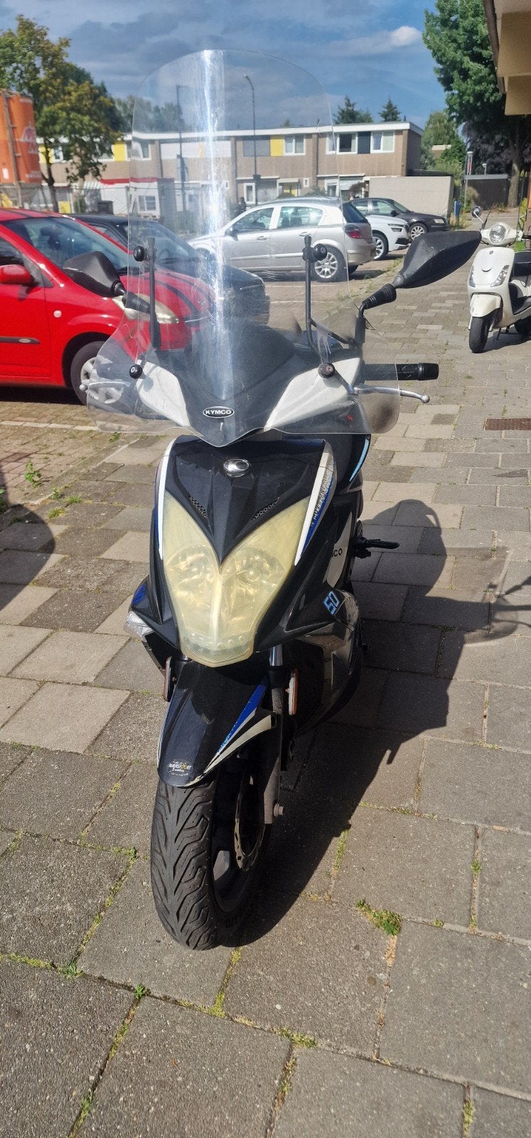 Blauwe scooter met blauw kenteken - 50km/u, Fietsen en Brommers, Scooters | Kymco, Ophalen of Verzenden