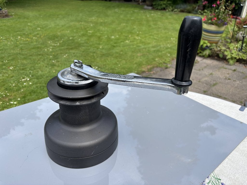 Antal Brons-verchroomde winch W52 (2-speed), Ophalen of Verzenden, Zo goed als nieuw, Overige typen, Zeilboot