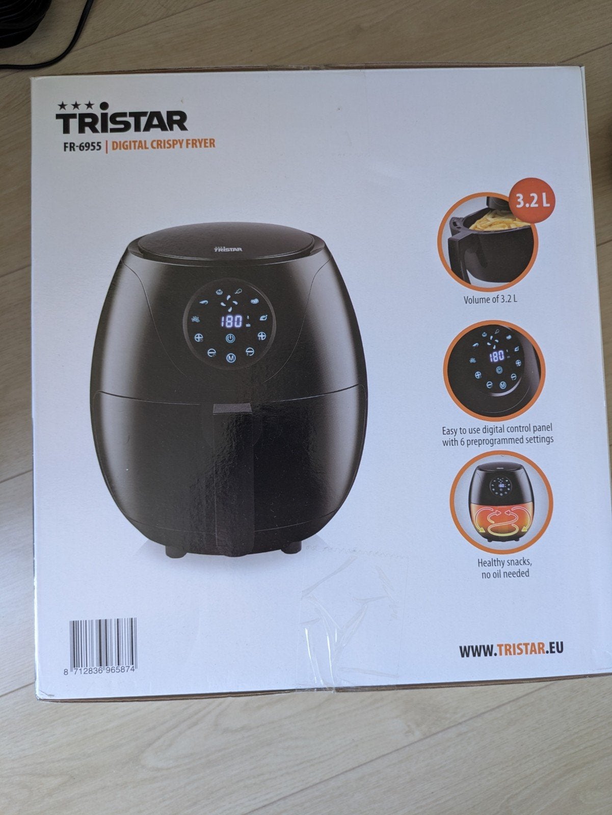 Tristar FR-6955 Digitale Air Fryer - Nieuw in doos, Ophalen of Verzenden, Nieuw, Airfryer, Minder dan 750 gram