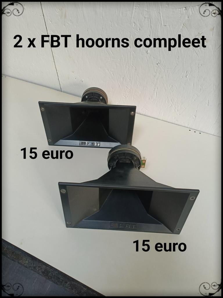 2 FBT tweeters hoorns compleet, Audio, Tv en Foto, Luidsprekers, Ophalen