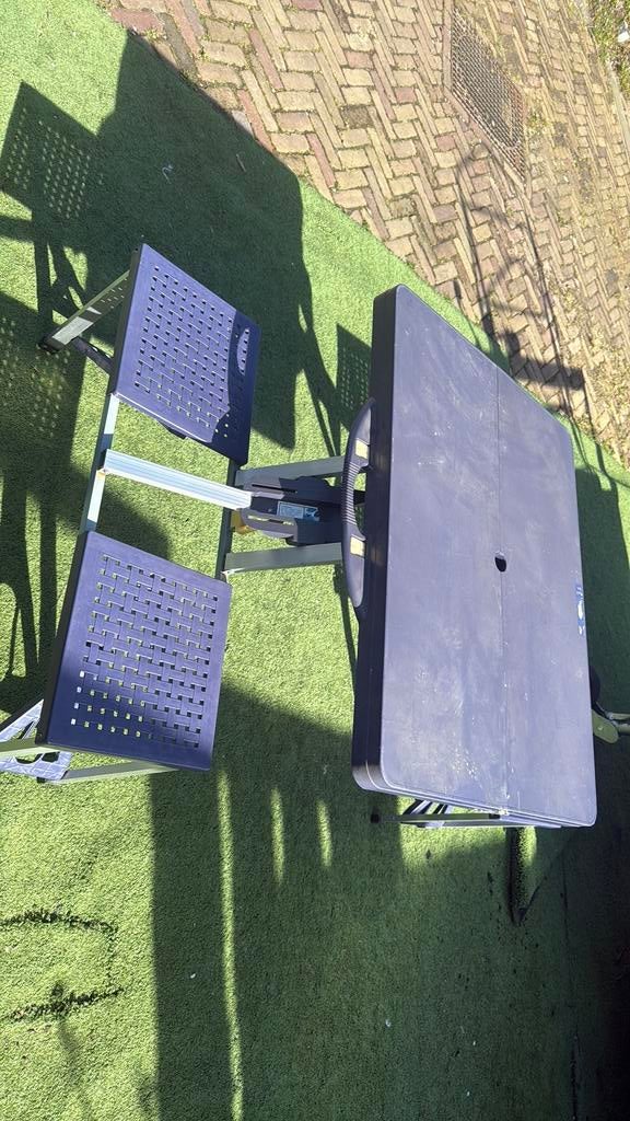 Picknicktafel inklapbaar met zitjes, Caravans en Kamperen, Ophalen of Verzenden, Zo goed als nieuw, Campingtafel